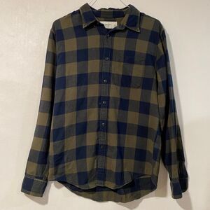 Abercrombie & Fitch Soft Flannel Shirt Men’s Large – Plaid Long Sleeve Button Do